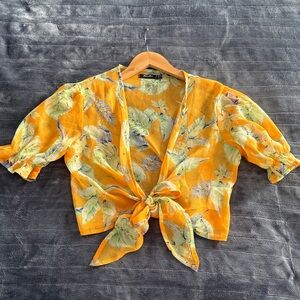 Nasty Gal Tie Front Blouse